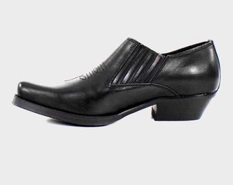 Handmade Embroidered Leather Western Cowboy Shoes