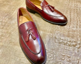 Bespoke Handmade Leather Loafers, Men's Leather Shoes
