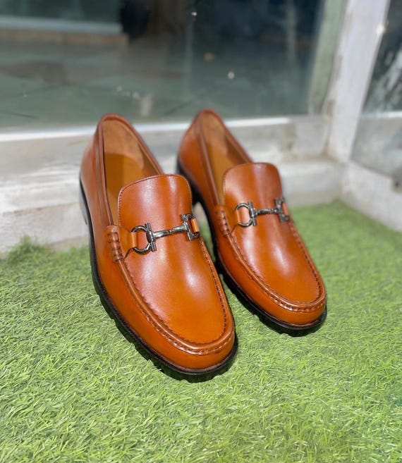 Brown Leather Custom Loafers for Men