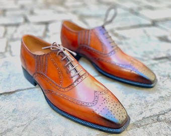 Handmade Italian Leather Oxford Shoes | Custom Wedding Shoes