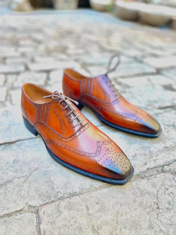 Handmade Italian Leather Oxford Shoes | Custom Wedding Shoes  display picture 1