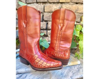 Kundenspezifische handgemachte Western-Cowboystiefel - Handgefertigt für Stil und Haltbarkeit, personalisiertes Geschenk für Ehemann