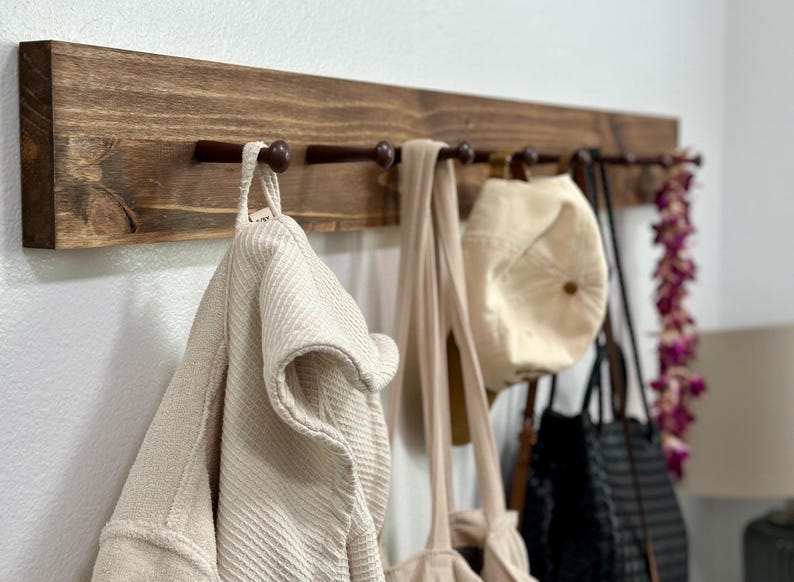 Shaker Wall Hat Rack Wooden Shaker Peg Rack Hanger - Etsy