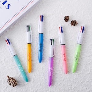 Personalized Multi Purpose Pen,4 Colors Ballpoint Pen,Customized Writing Instruments,Great Gift for Office,School,Coworkers or Birthday