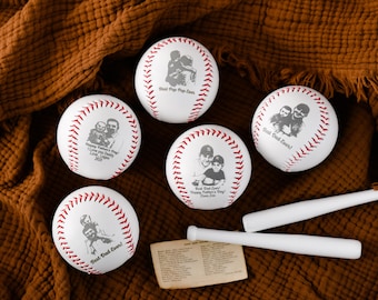 Balle de baseball personnalisée et photogravée. Un cadeau pour les amateurs de baseball.