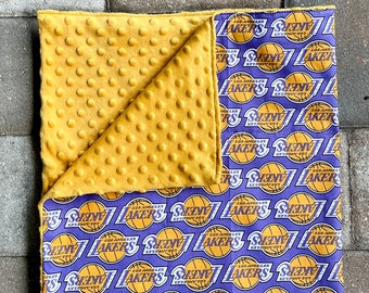 Los Angeles Lakers Minky Blanket For Babies & Toddlers