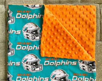 Miami Dolphins Minky Blanket For Babies & Toddlers