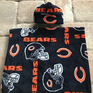 Chicago Bears NFL Newborn baby fleece blanket & hat gift set