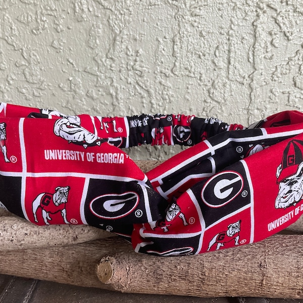 UGA Georgia Bulldogs fabric Turban Headband