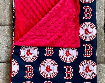 Boston Red Sox Minky Blanket For Babies & Toddlers