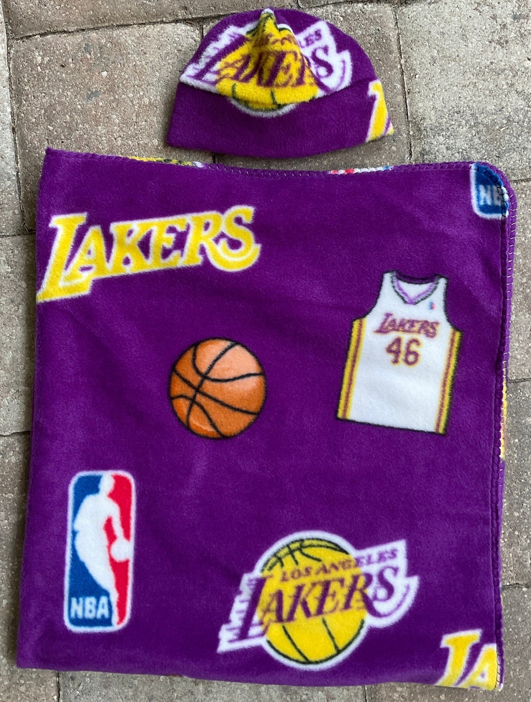 Los Angeles Lakers Infant Newborn Baby Fleece Blanket & Hat Etsy