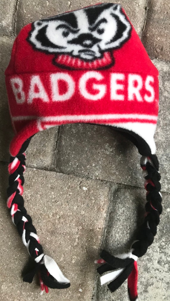 bucky badger winter hat with ears