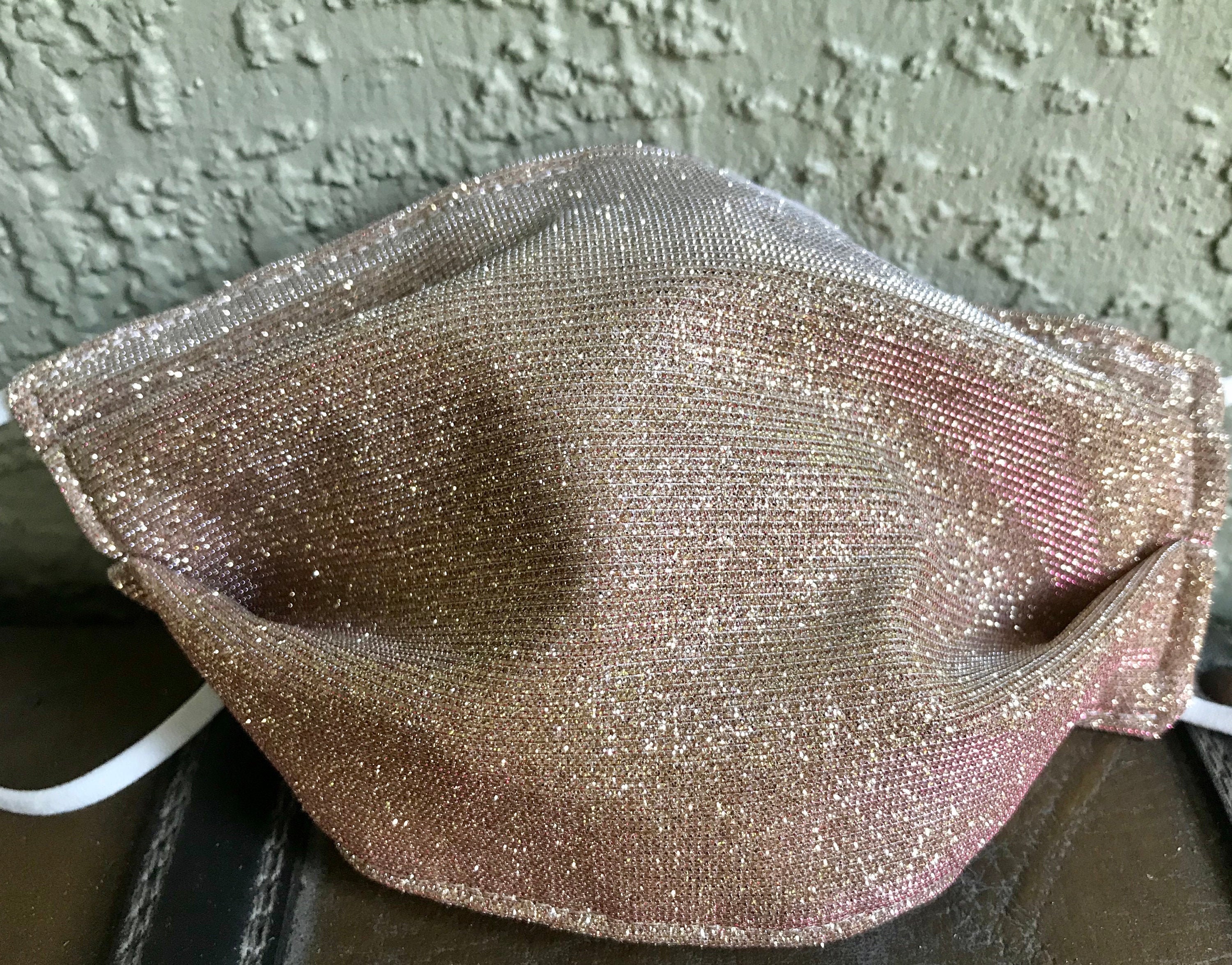 Rose Gold Glitter Face Masks Women & Girls Formal Weddings Prom FREE …