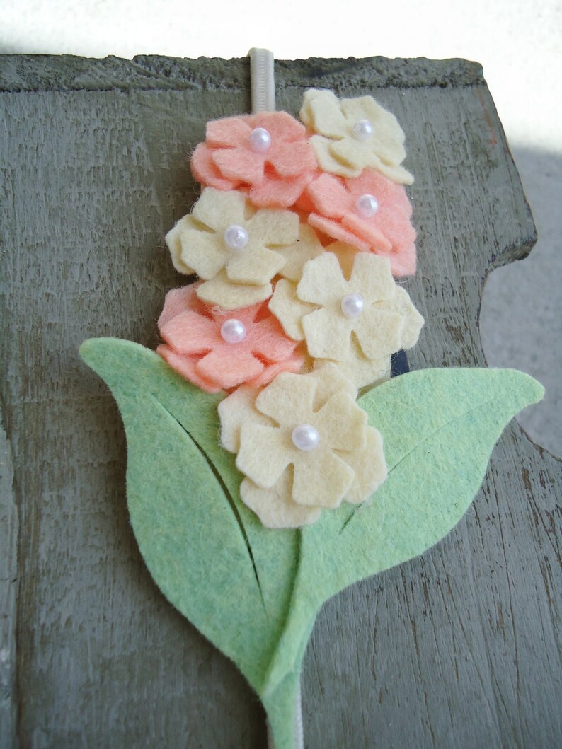 Creamy Peach Bouquet of Felt Flowers Perfect for School Etsy