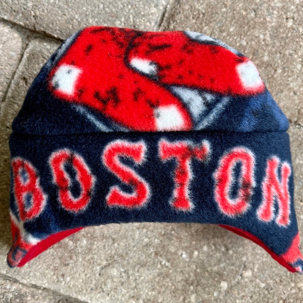 Boston Red Sox Fleece Ear Flaps Hat Newborn Baby 0-3-6-9-12 months