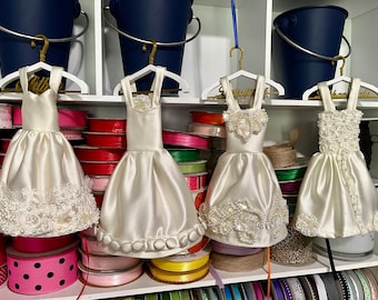 Custom Made Fabric Wedding Dress Ornaments Decorations