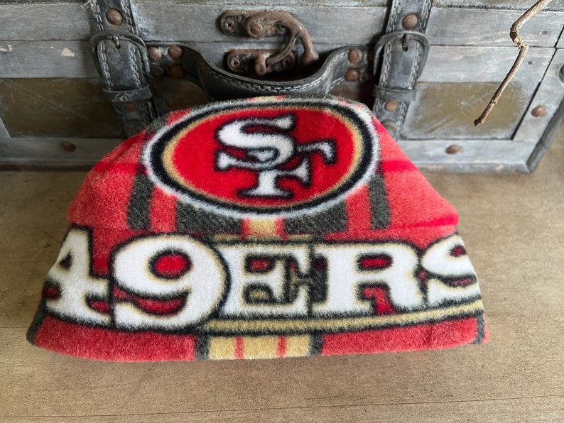 San Francisco 49ers Fleece Hat Great for Newborn Baby, Child and Adult image 2