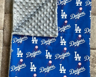 Los Angeles Dodgers Minky Blanket For Babies & Toddlers