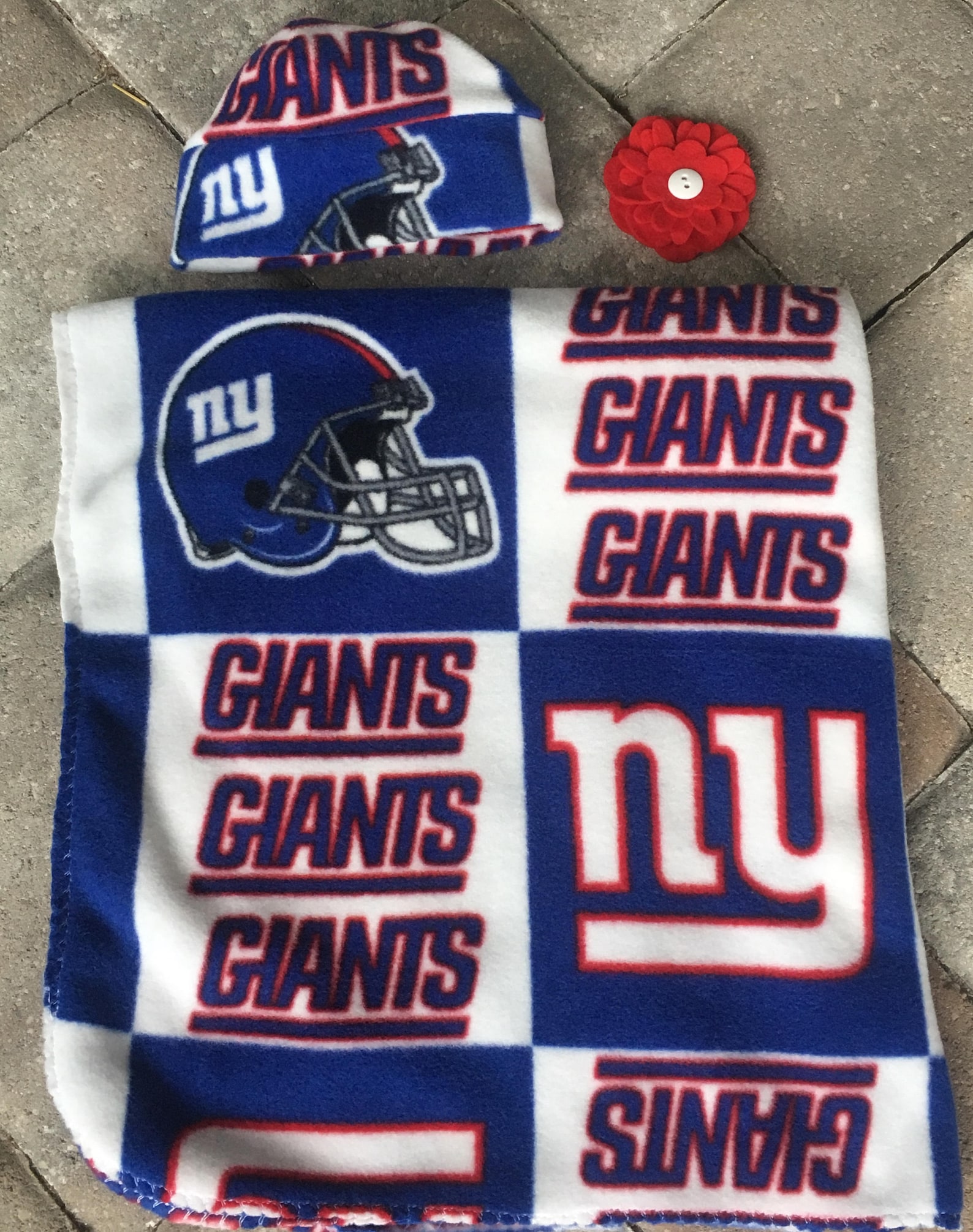 New York Giants NFL Newborn Baby Fleece Blanket & Hat Gift Set Etsy