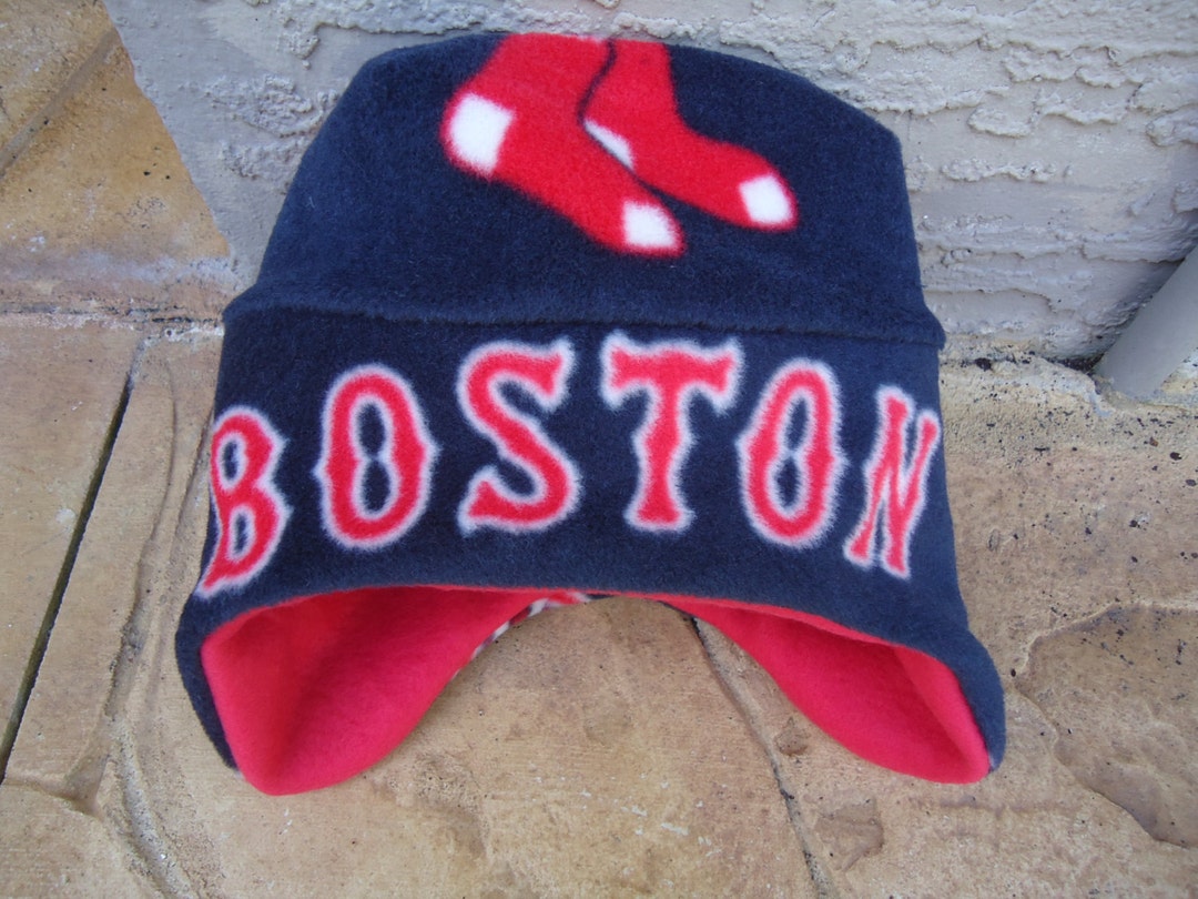 Boston Red Sox Fleece Hat With Ear Flap Perfect for Baby, Kids, Teens