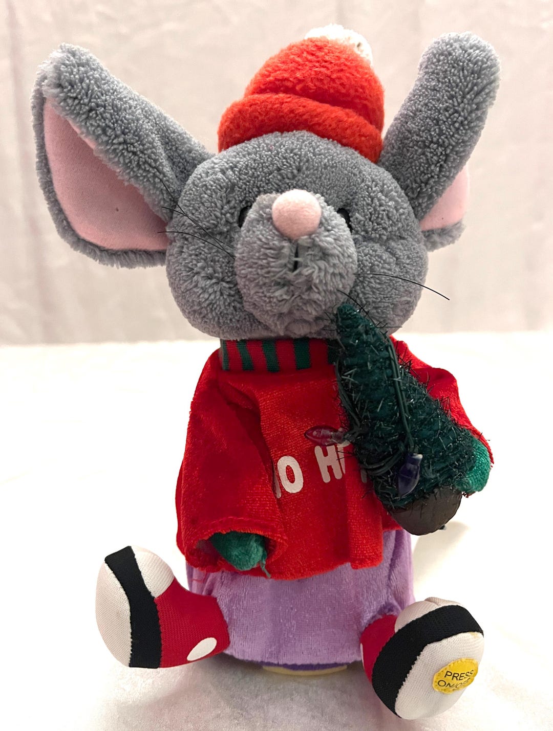 Gemmy Rapping Mouse COLLECTABLE Gemmy Holiday Pals Dancing Singing Christmas Mouse With ...