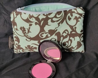 Medium Flat Makeup Bag Made With Fabric From Disney's Grand Floridian Resort