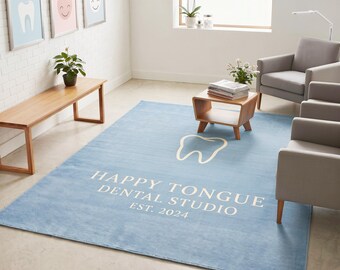 Custom Photo Rug Personalized, Chenille Floor Mat with Logo Name & Text