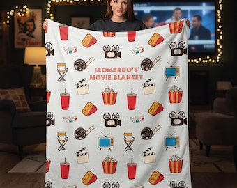 Personalized Movie Blanket: Custom Minky or Sherpa Throw