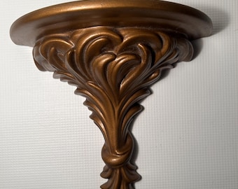 Aplique de pared de cerámica dorada estilo francés MCM vintage, años 60