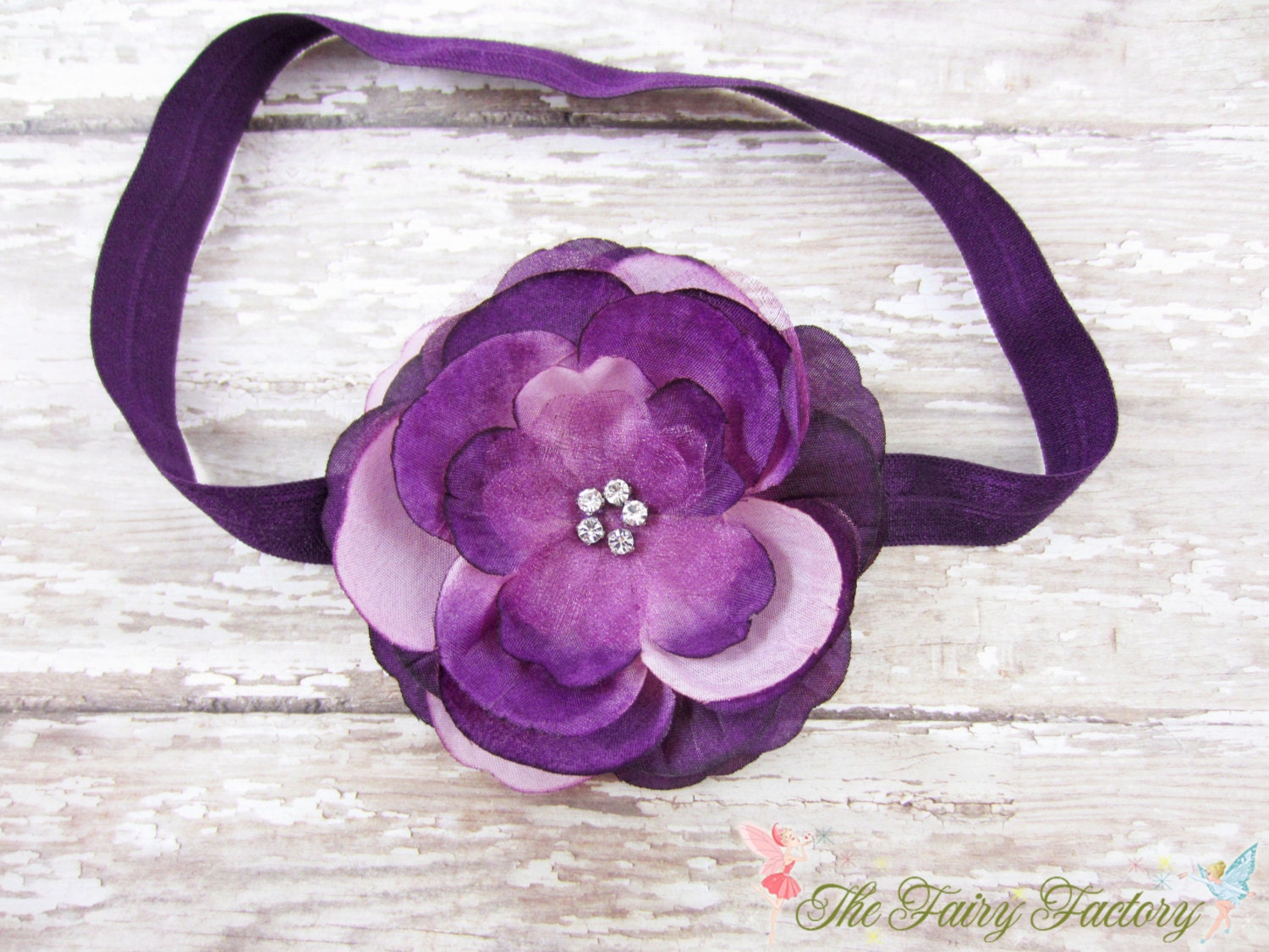Eggplant Purple & Lavender Flower Headband Flower w/ Etsy