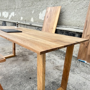 Custom Walnut Wood Table Writing Desk, Dining, Conference Table