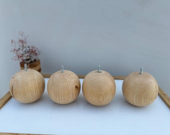 Ashwood Ball Furniture Feet Set: Customizable Heights & Bolt Options 4pc