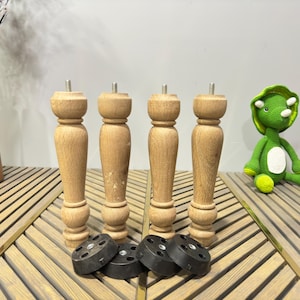 Rustikale Sofabeine aus massiver Eiche - 5 cm quadratisch - 4er-Set