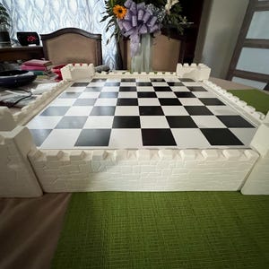 Ceramic bisque, Corners and sides only, to hold chessboard for the Arab / Crusaders Chess set, ready for you to paint.