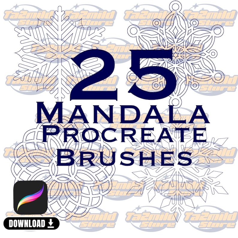 Mandala Procreate Brush Set: Tattoo Dotwork & Geometric Art (digital ...