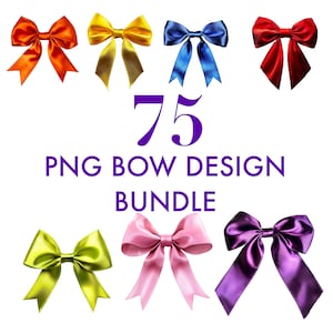 75 Watercolor Coquette Bow PNG Clipart: Pastel Ribbon Bundle (Digital Download)