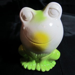 Vintage Frog Bank, Made in Japan, Childs Bank, Retro Frog Bank, Smiling Frog Bank, Old Kids Frog Bank, Kiss the Frog, Savings Bank image 1