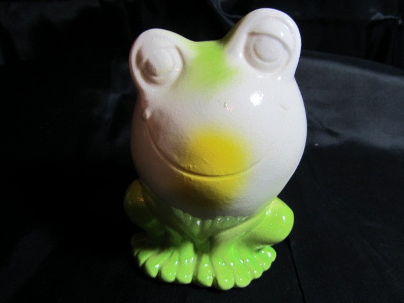 Vintage Frog Bank, Made in Japan, Childs Bank, Retro Frog Bank, Smiling Frog Bank, Old Kids Frog Bank, Kiss the Frog, Savings Bank image 1