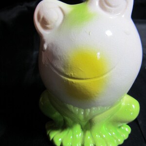 Vintage Frog Bank, Made in Japan, Childs Bank, Retro Frog Bank, Smiling Frog Bank, Old Kids Frog Bank, Kiss the Frog, Savings Bank image 2