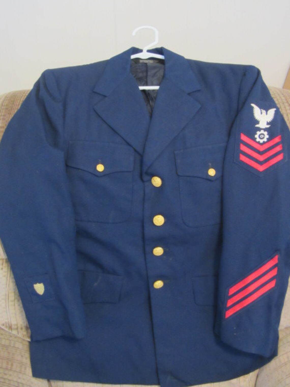 Navy Military Jacket Military Surplus Naval Coat Navy Blue Etsy
