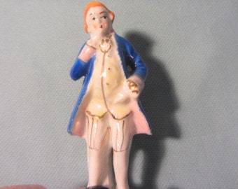 Small Victorian Male Figurine, Made in Occupied Japan 1947 to 1952, 4" Male Statue, Victorian Collectible, Porcelain Figurine