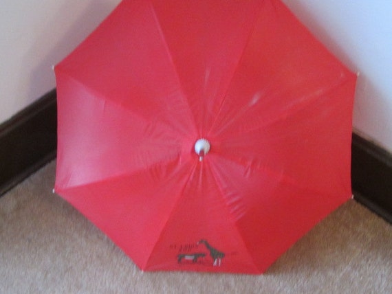 Childs Umbrella From St. Louis Zoo Souvenir Vinta… - image 1