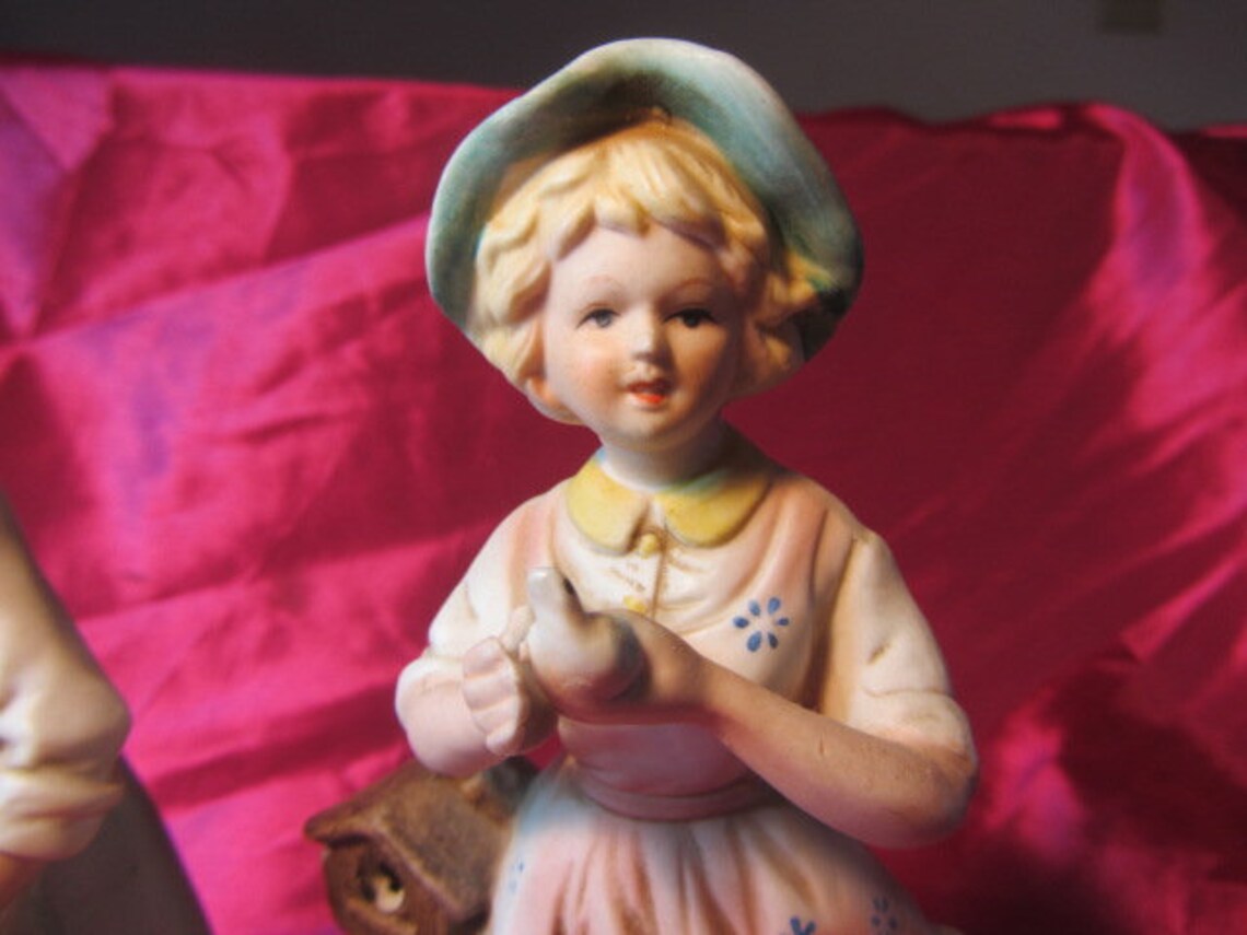 Pair Women Figurines by Homco Home Interiors Figurines Woman Etsy