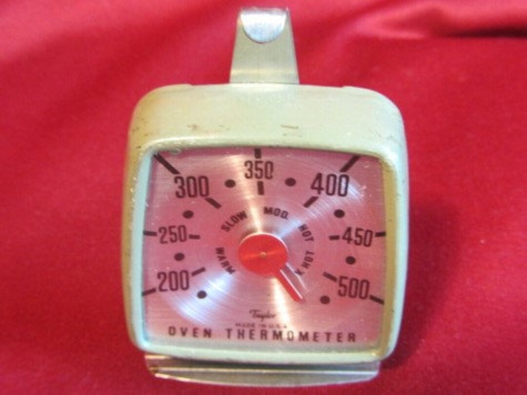 Taylor Oven Thermometer Made in USA, 3 Tall Oven Thermometer In Green