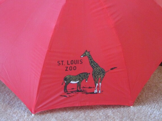 Childs Umbrella From St. Louis Zoo Souvenir Vinta… - image 2