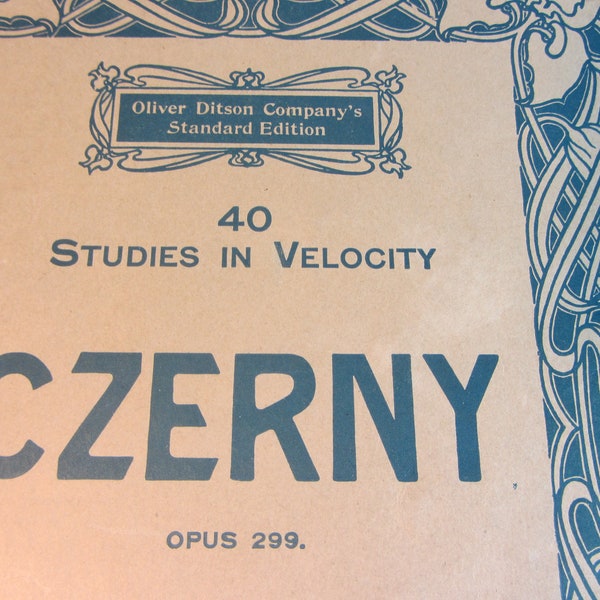 Czerny Opus 299- Oliver Ditson Companies, Standard Edition, 40 Study Velocity, Foreign Fingering Books 1, 2, 3 and 4, Published by JE Ditson