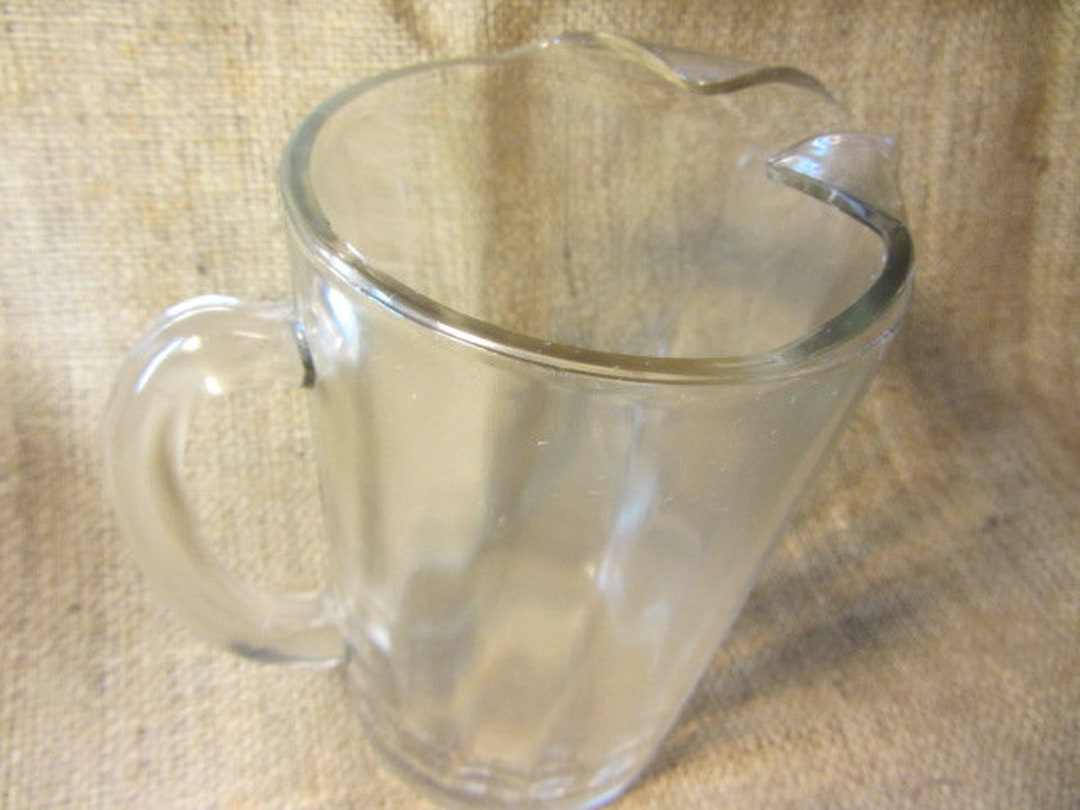Clear Water Pitcher Early Mid Century Pitcher Kitchen Etsy