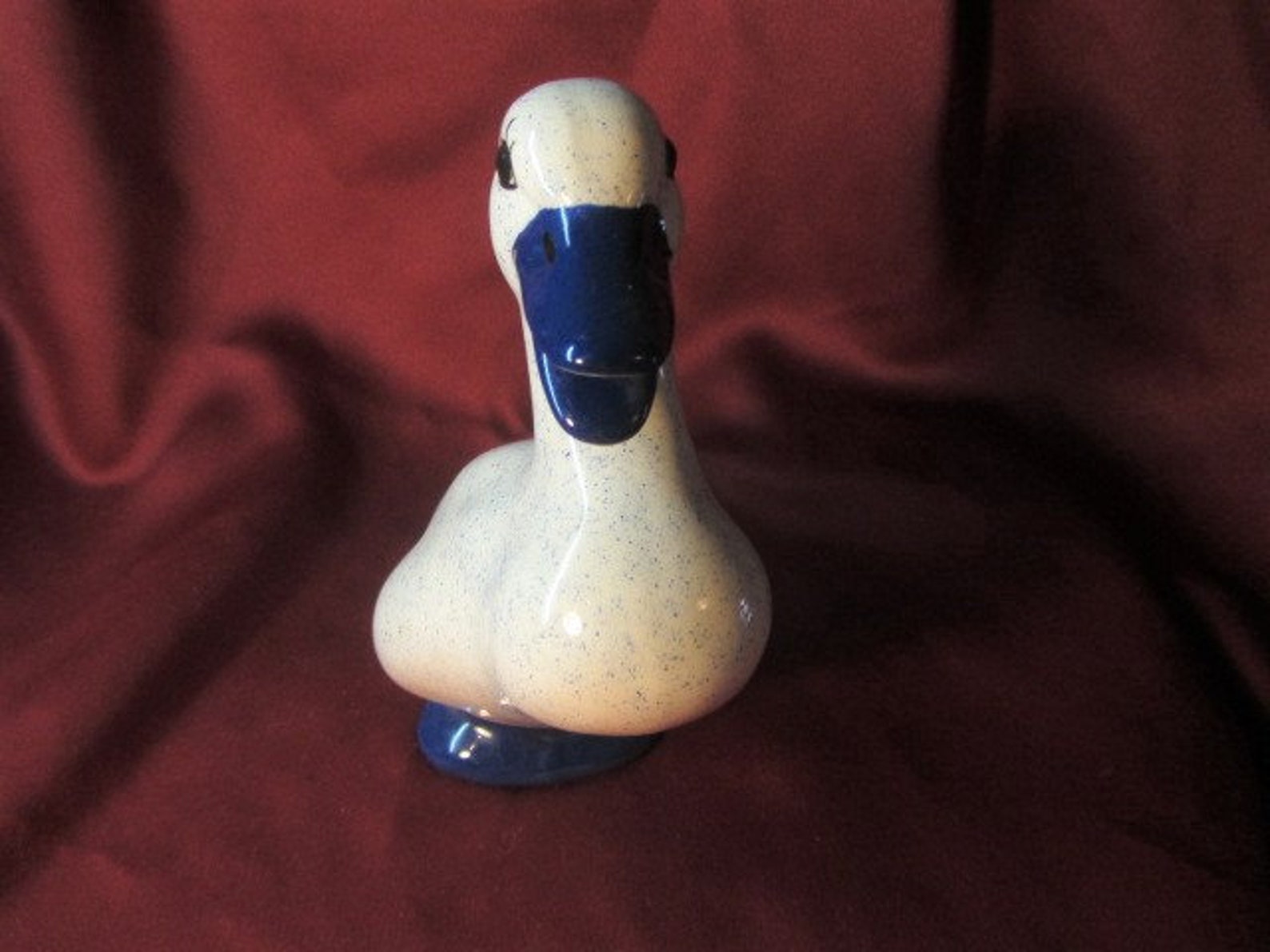 Ceramic Goose Figurine Garden Goose Hand Painted Ceramics Etsy