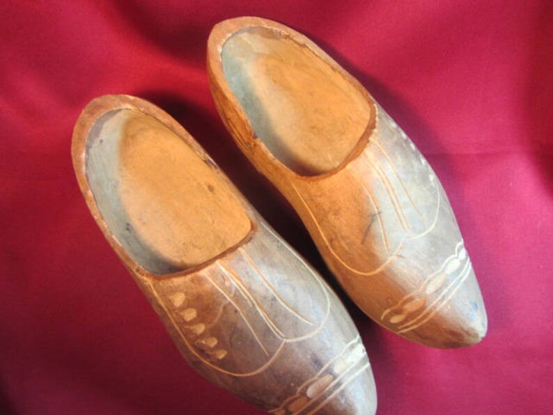 antique dutch wooden shoes