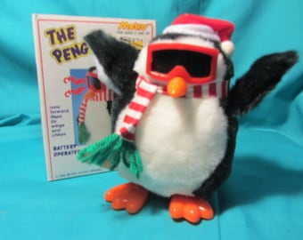 Metro Toy Company "The Penguine" Battery Operated 1988 Toy, Moving Pinguine, Battery Operated Toy Made in the 80's by Metro, Childs Toy